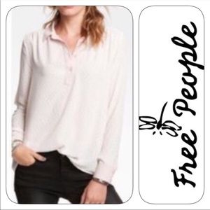 Free people all the pink horses blouse